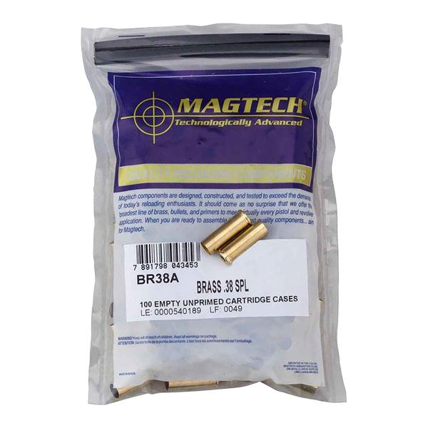 Magtech 38 Special Unprimed Handgun Brass 100/Bag