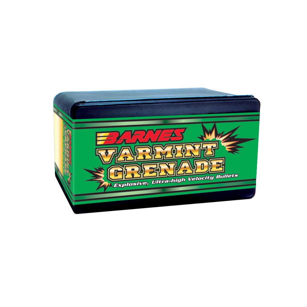 Barnes Varmint Grenade Bullets 22 Calibre (0.224" diameter) 50gr Hollow Point Flat Base Lead-Free 100/Box 30198