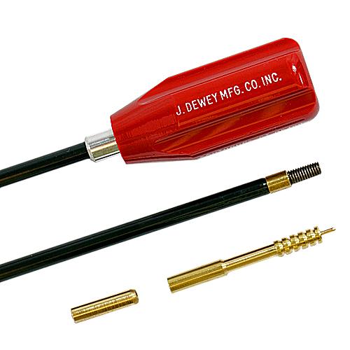 Dewey 1-Piece .35 to .45 Calibre Nylon Coated Rifle Cleaning Rods, 12-28 Male Thread