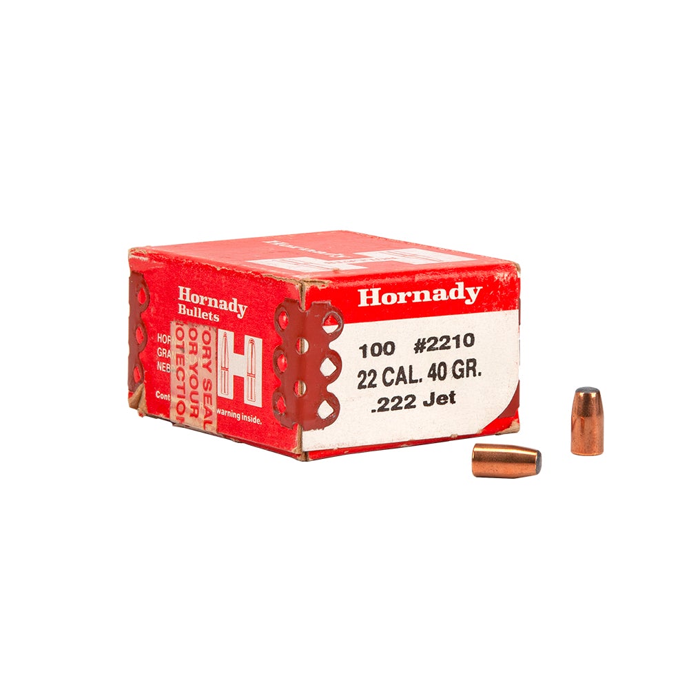 Hornady Varmint Bullets 22 Calibre (0.222" diameter) 40 Grain SP Bullet Jet 100/Box