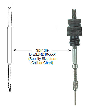Forster Replacement Sizer Die Spindle #25, fits 260Rem/6.5X47 Lapua/.308Win/300WSM