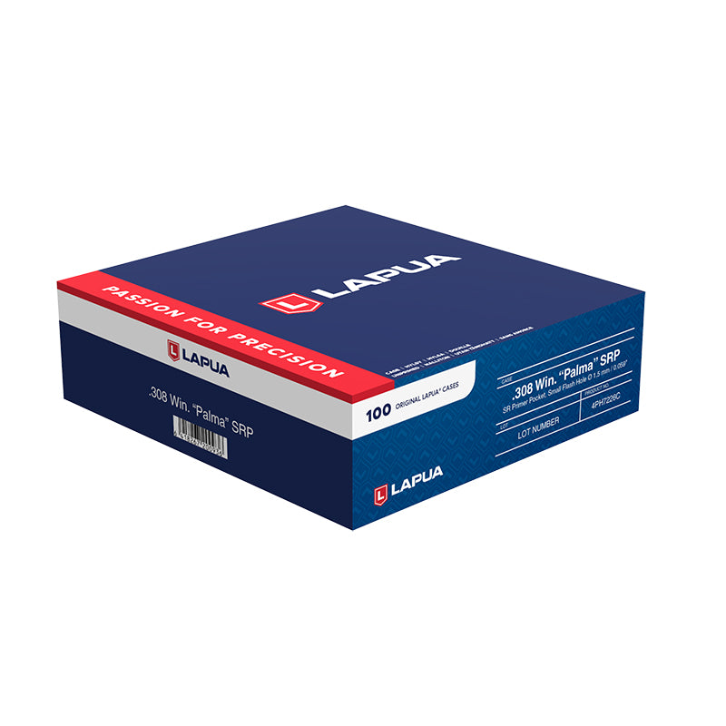 Lapua Brass 308 Winchester Palma Match (SR Primer) Unprimed 100/Box