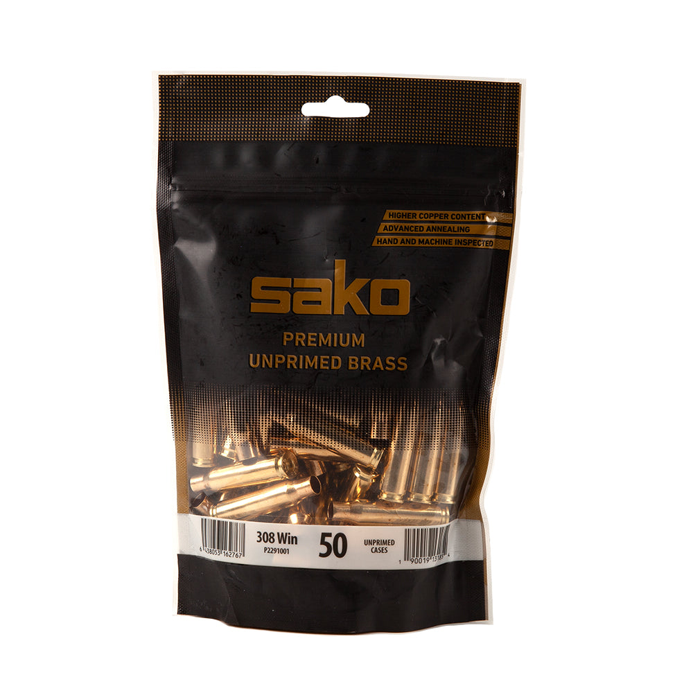 Sako Brass 308 Winchester Unprimed 50/Box