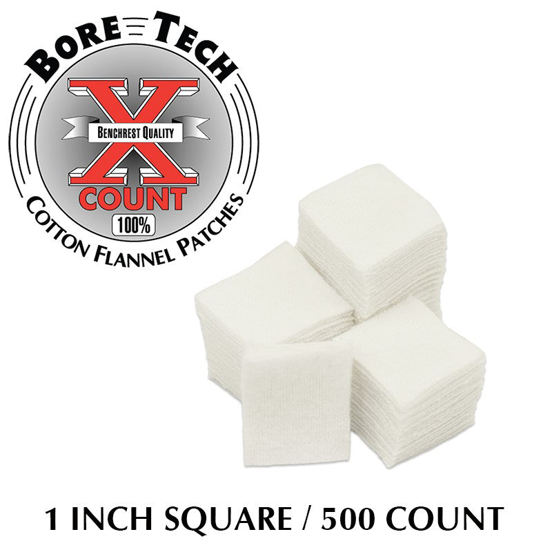 Bore Tech X-Count 1 Inch Square Cotton Cleaning Patches — Reloading ...