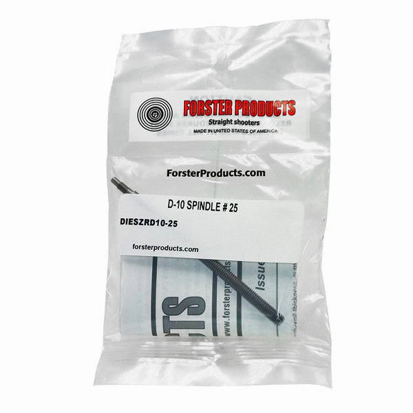 Forster Replacement Sizer Die Spindle #25, fits 260Rem/6.5X47 Lapua/.308Win/300WSM