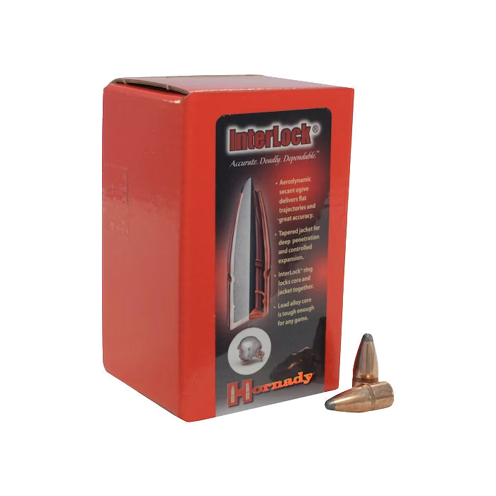 Hornady InterLock Bullets 35 Calibre (0.358" diameter) 180 Grain, Single Shot Pistol 100/Box