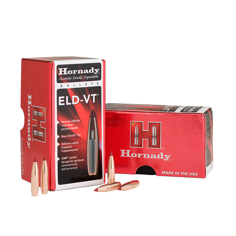 Hornady ELD-VT Bullets 6.5MM Calibre (0.264" diameter) 100 Grain Polymer Tip 100/Box