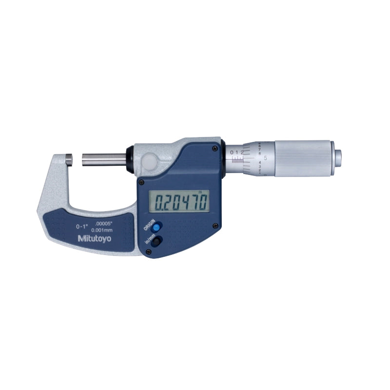 Mitutoyo Digital Micrometer 0-25mm/0-1 Inch Resolution .001mm/.00005 Inch