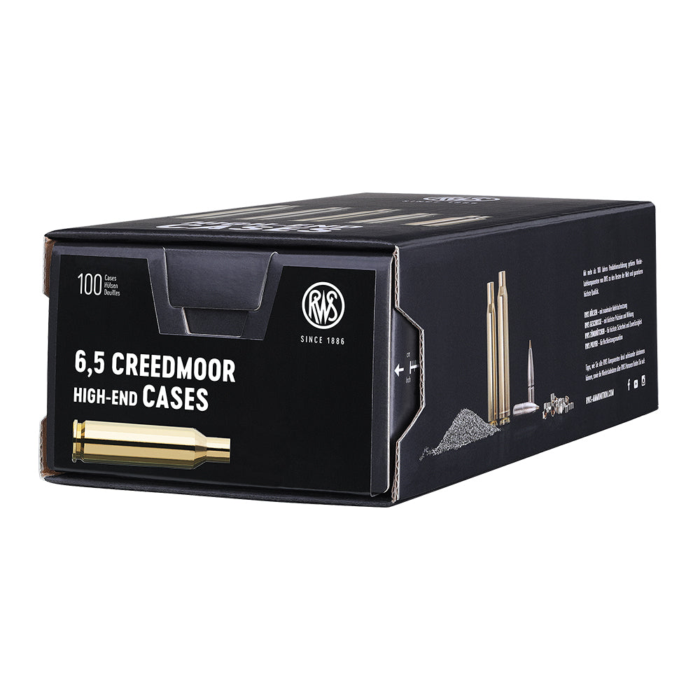 RWS Brass 6.5 Creedmoor Unprimed Rifle Brass 100/Box