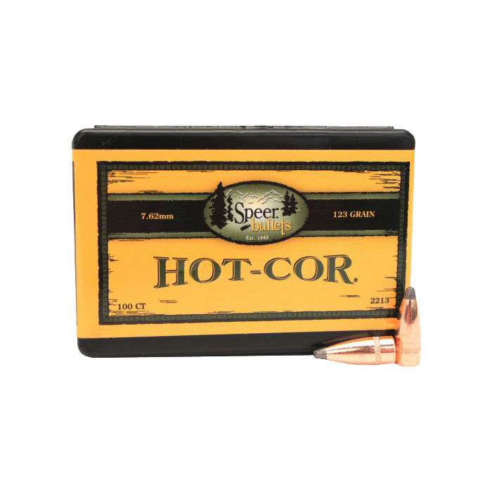 Speer Hot-Cor Bullets 7.62 X 39 (0.311" diameter) 125 Grain Spitzer w/Cannelure 100/Box