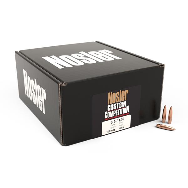 Nosler Custom Competition Bullets 26 Calibre, 6.5MM (0.264" diameter) 140 Grain Hollow Point Boat Tail