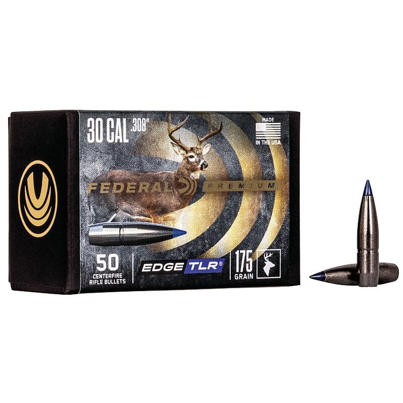 Federal Edge TLR Bullets 30 Calibre (0.308" diameter) 175 Grain Polymer Tip Bonded Boat Tail 50/Box