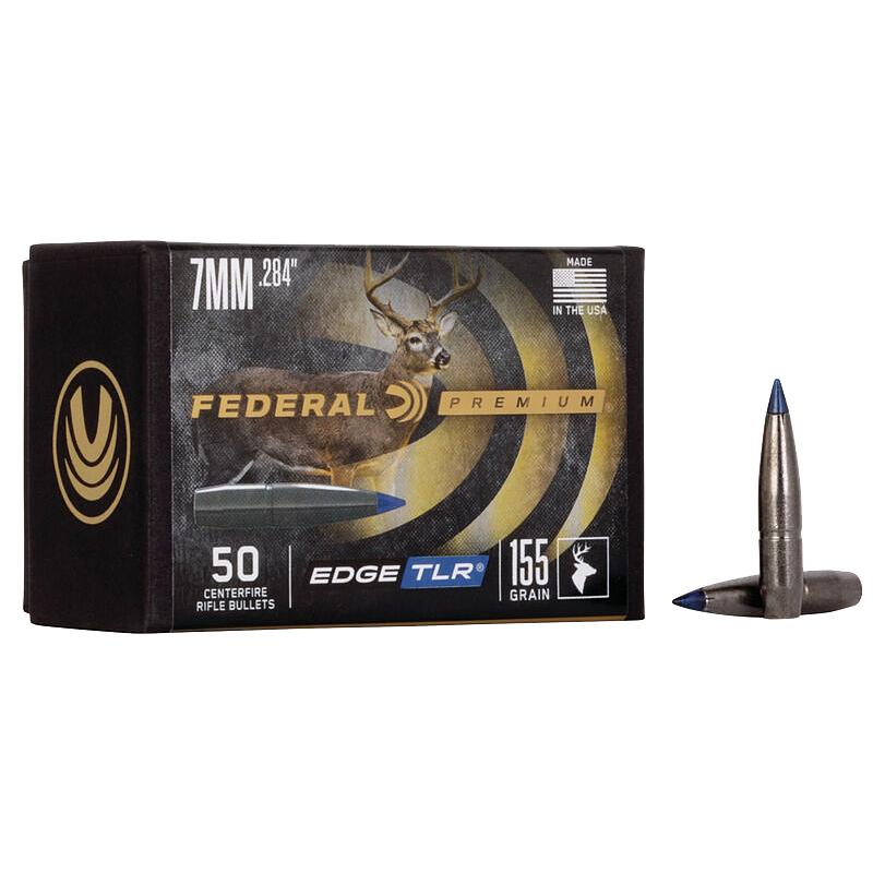 Federal Edge TLR Bullets 28 Calibre, 7MM (0.284" diameter) 155 Grain Polymer Tip Bonded Boat Tail 50/Box
