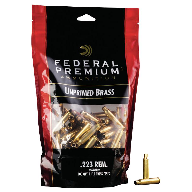 Federal Premium Brass .223 Remington Gold Medal Unprimed 100/Bag