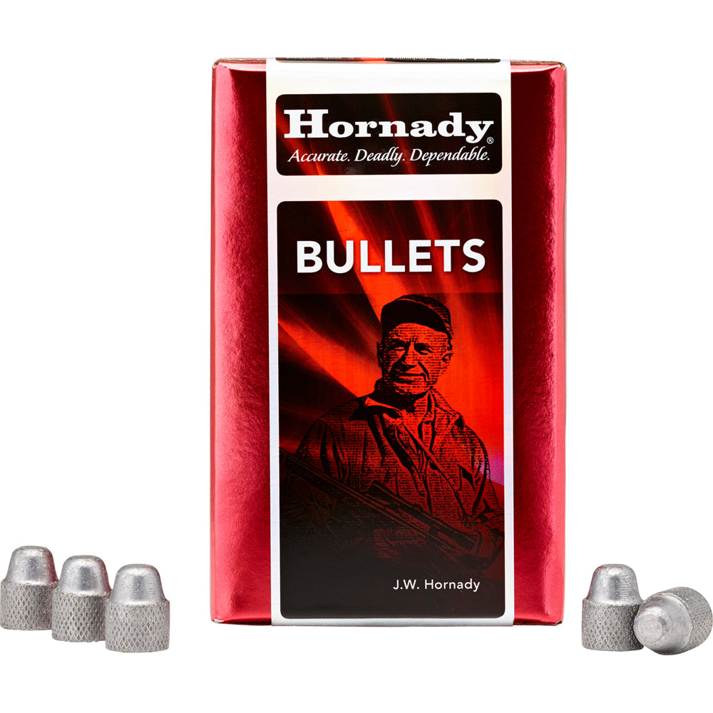 Hornady 38 Calibre (0.358" diameter) 158 Grain Lead Round Nose Bullet Swaged-Lead 300/Box