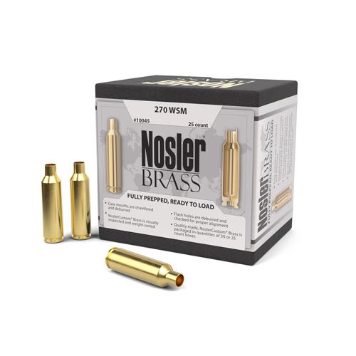Nosler Custom Brass 270 WSM Unprimed 25/Box