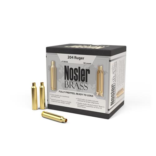 Nosler Custom Brass 204 Ruger Unprimed 50/Box