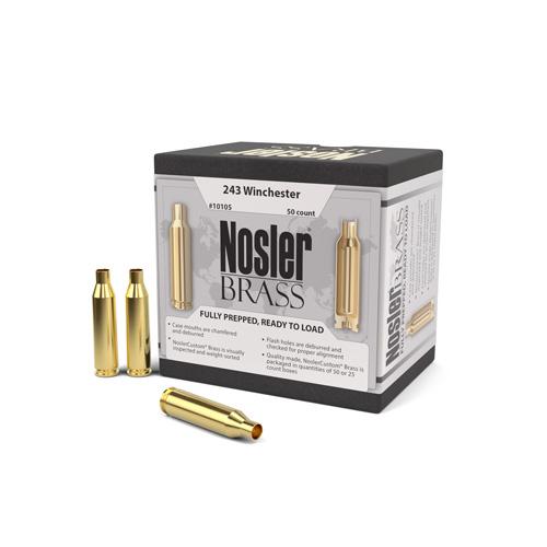 Nosler Custom Brass 243 Winchester Unprimed 50/Box