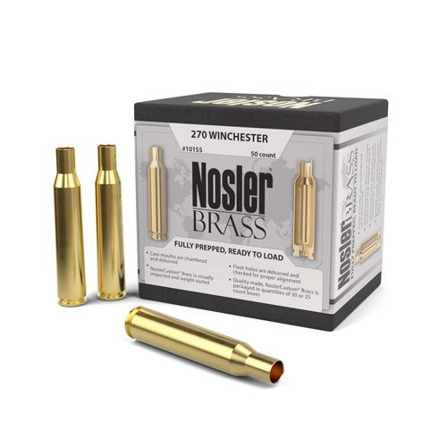 Nosler Custom Brass 270 Winchester Unprimed 50/Box