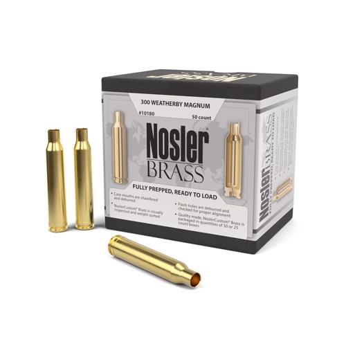 Nosler Custom Brass 300 Weatherby Magnum Unprimed 50/Box