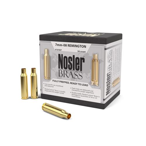 Nosler Custom Brass 7MM-08 Remington Unprimed 50/Box