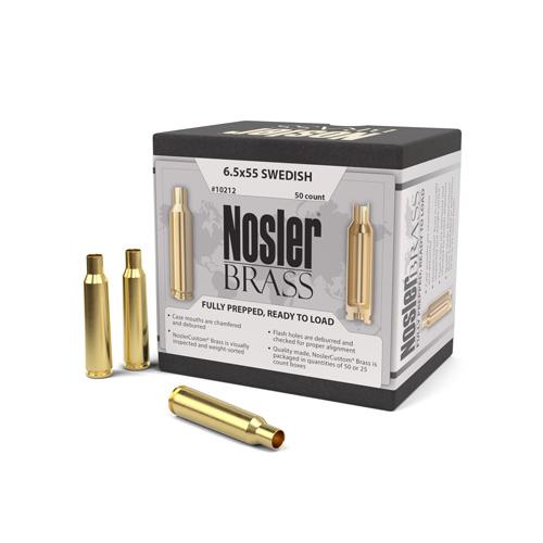 Nosler Custom Brass 6.5MM X 55 Swedish Mauser Unprimed 50/Box