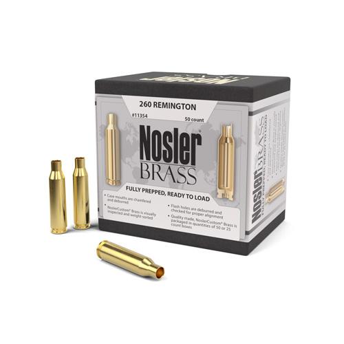 Nosler Custom Brass 260 Remington Unprimed 50/Box