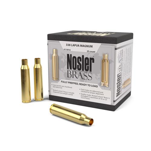 Nosler Custom Brass 338 Lapua Magnum Unprimed 25/Box