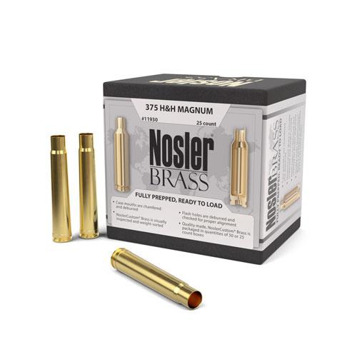 Nosler Custom Brass 375 H&H Magnum Unprimed 25/Box