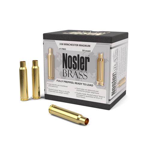 Nosler Custom Brass 338 Winchester Magnum Unprimed 50/Box