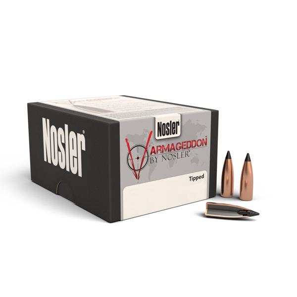 Nosler Varmageddon Bullets 26 Calibre, 6.5MM (0.264" diameter) 90 Grain Tipped Flat Base 100/Box