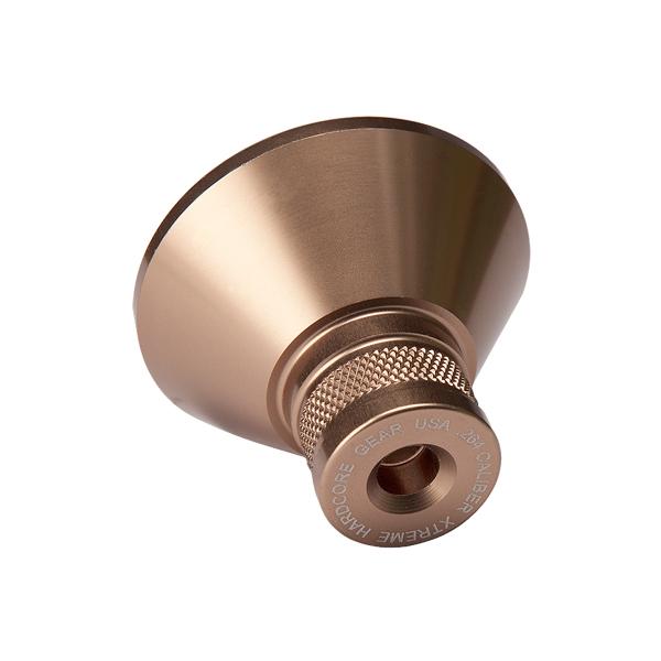 Precision Hardcore Gear Machined Aluminum Calibre Specific Powder Funnel, 26 Calibre/6.5MM, Bronze