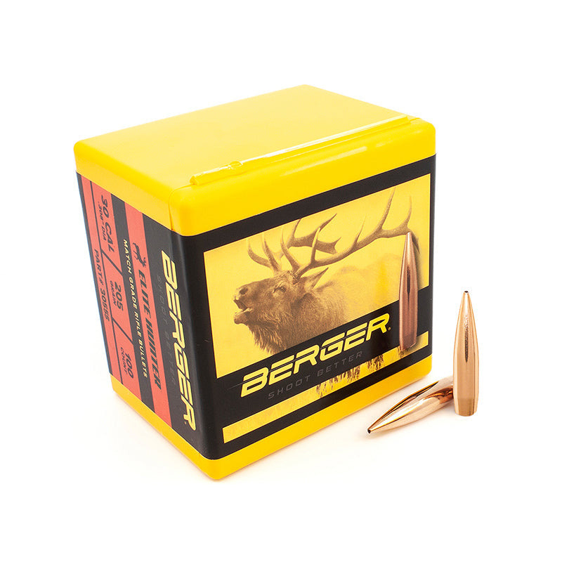 Berger Elite Hunter Hunting Bullets 30 Calibre (0.308 " diameter) 205 Grain Hybrid Hollow Point Boat Tail 100/Box