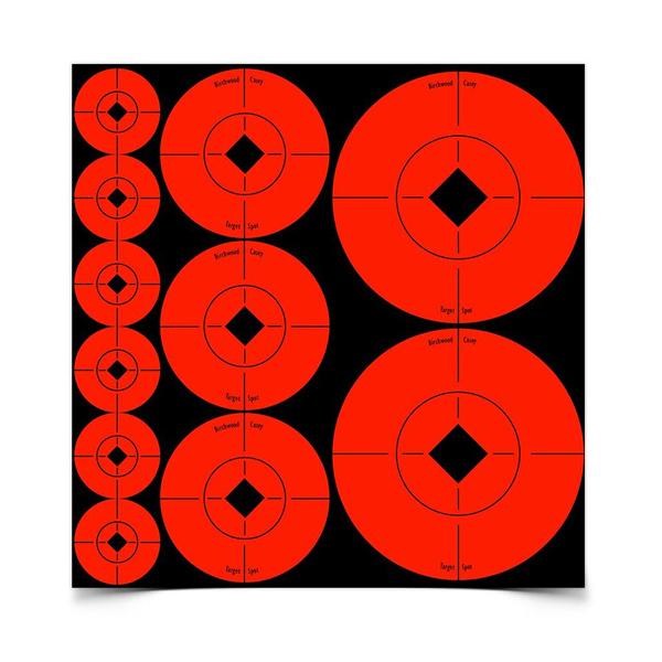 Birchwood Casey Target Spots&reg; Assorted Size Fluorescent Red 110 Targets