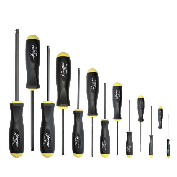 Bondhus 10637, Set of 13 Balldriver Screwdrivers .050 - 3/8-inch, BSX13