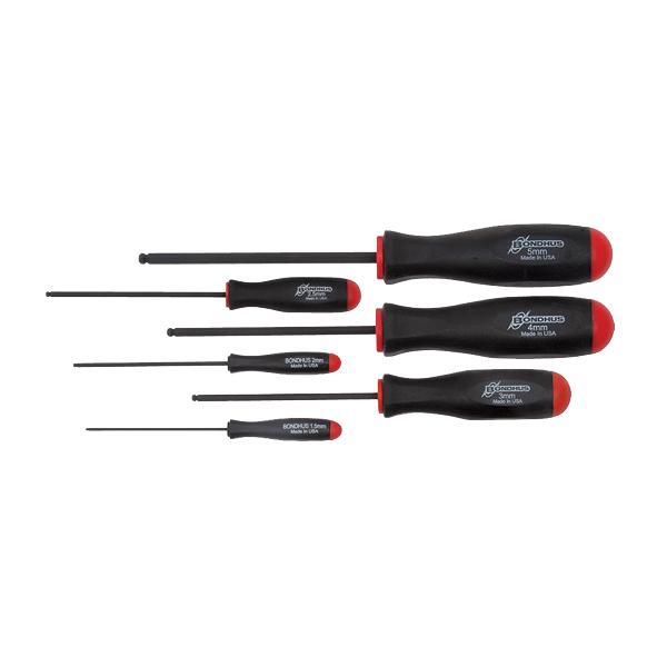 Bondhus 10686, Set of 6 Balldriver Screwdrivers 1.5 - 5mm, BSX6