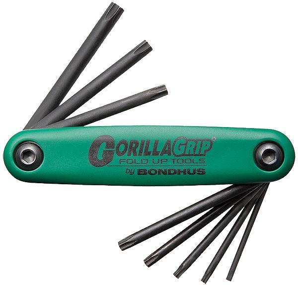 Bondhus 12632, Set of 8 Star Tip Fold-up Tool T6 - T25, TF8S