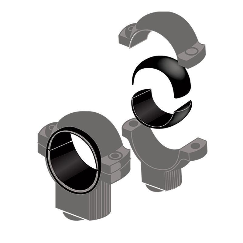 Burris 1" Signature Zee Weaver-Style Scope Rings, Medium, Black Gloss