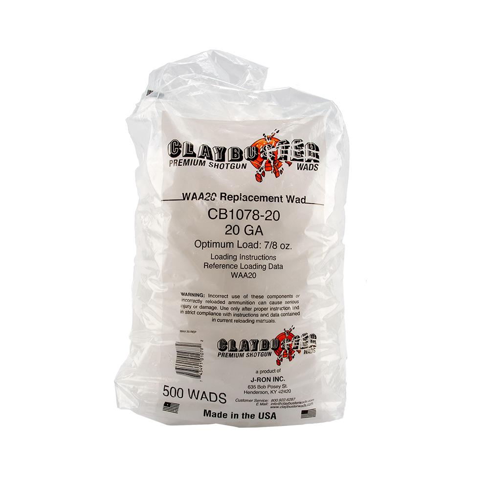 Claybuster Shotshell Wads 20 Gauge CB1078-20 7/8 oz, 500/Bag