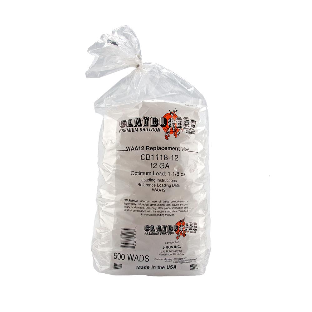 Claybuster Shotshell Wads 12 Gauge CB1118-12 (Replaces WAA12) 1-1/8 oz, 500/Bag
