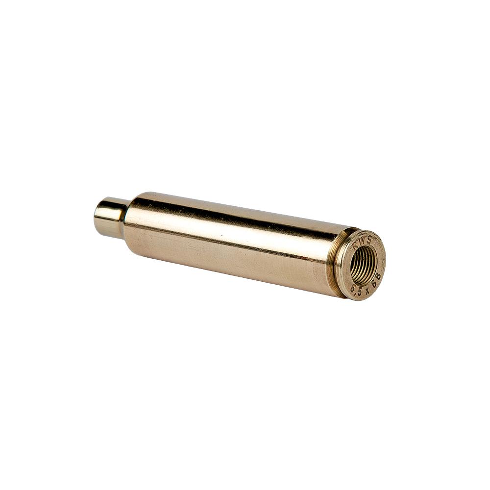 Modified case attaches to Hornady OAL gauge