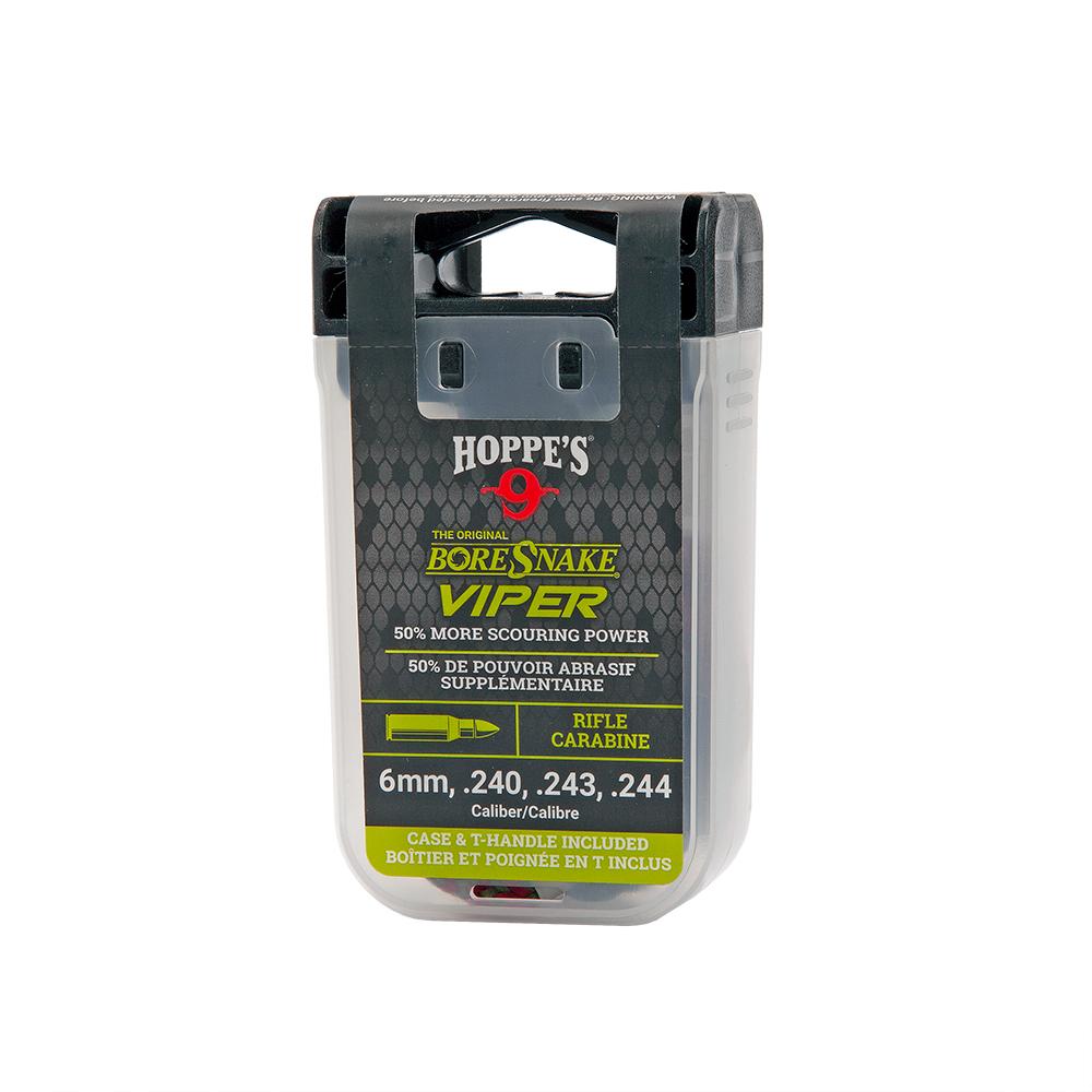 Hoppe's BoreSnake Viper Den Rifle Bore Cleaner with T-Handle, 6MM, .240, .243, .244 Calibre