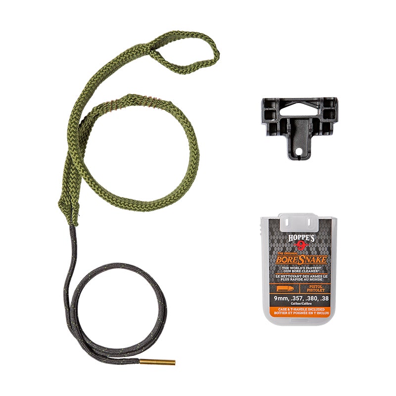 Hoppe's BoreSnake Den Pistol Bore Cleaner with T-Handle, 9MM, .357, .38 Calibre