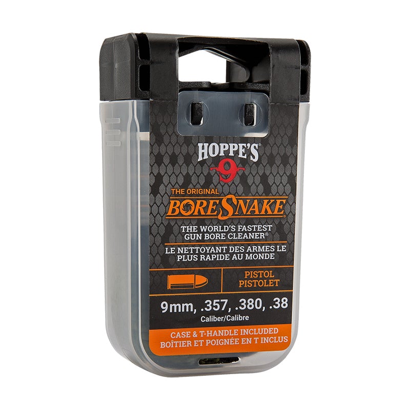 Hoppe's BoreSnake Den Pistol Bore Cleaner with T-Handle, 9MM, .357, .38 Calibre