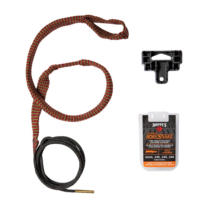 Hoppe's BoreSnake Den Rifle Bore Cleaner with T-Handle, .243 Calibre, 6MM
