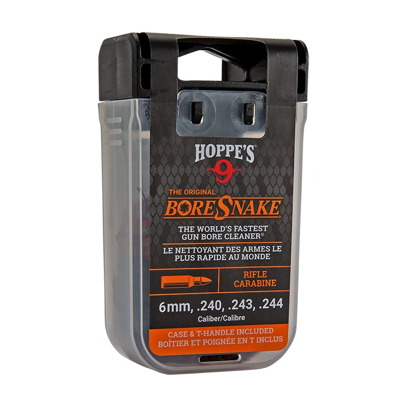 Hoppe's BoreSnake Den Rifle Bore Cleaner with T-Handle, .243 Calibre, 6MM
