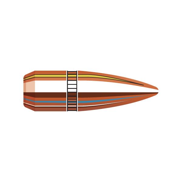 Hornady Traditional Bullets 22 Calibre (0.224" diameter) 55 Grain Full Metal Jacket Boat Tail with cannelure 100/Box