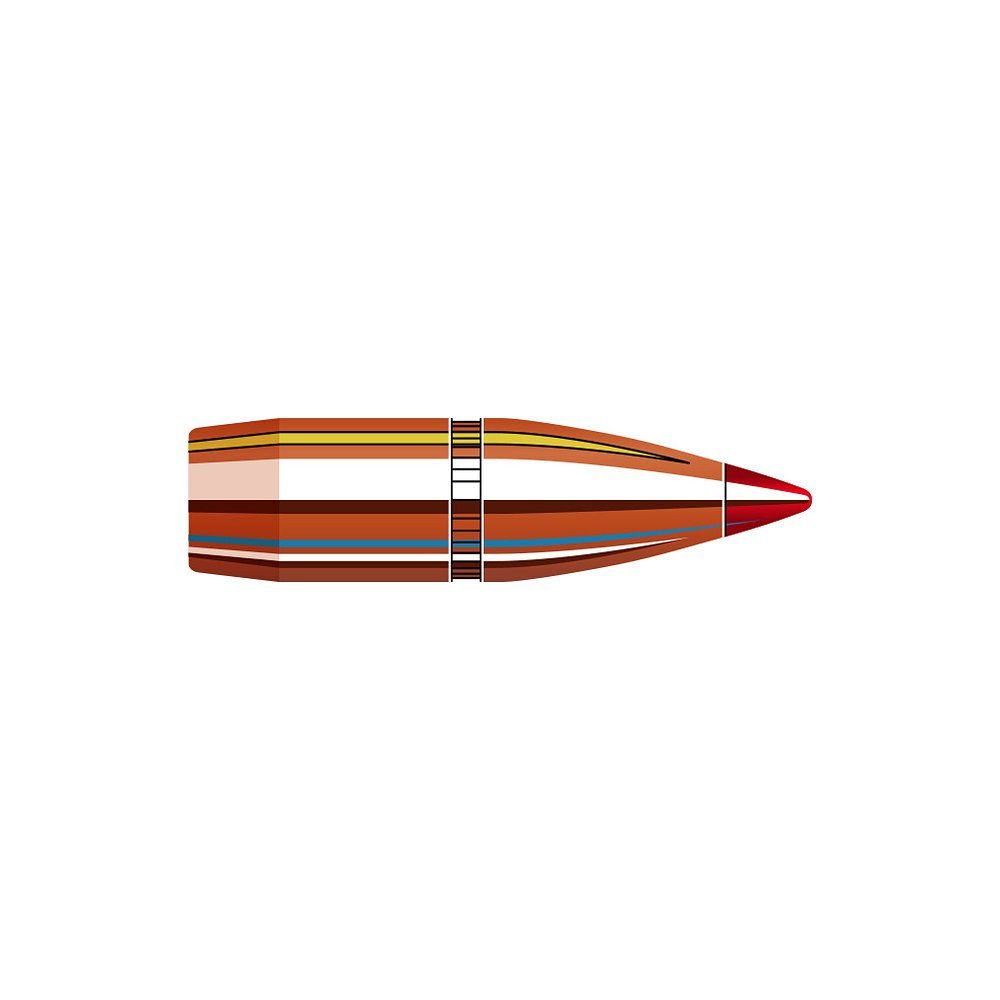 Hornady V-MAX Bullets 270 Calibre, 6.8MM (0.277" diameter) 110 Grain Flat Base with cannelure 100/Box