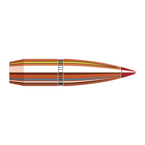 Hornady SST Bullets 264 Calibre, 6.5MM (0.264" diameter) 123 Grain Polymer Tip Spitzer 100/Box