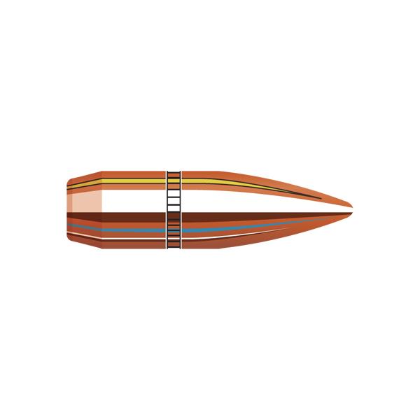 Hornady Traditional Bullets 30 Calibre (0.308" diameter) 150 Grain, Full Metal Jacket Boat Tail 100/Box